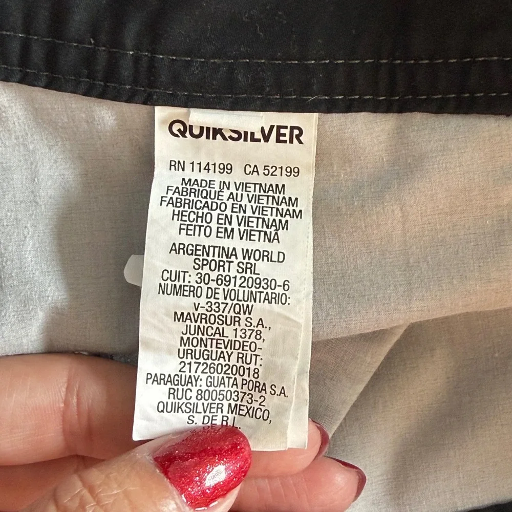 Quiksilver Boardshorts Mens 36 Gray Aztec Swim Beach Travel‎ Summer Surf